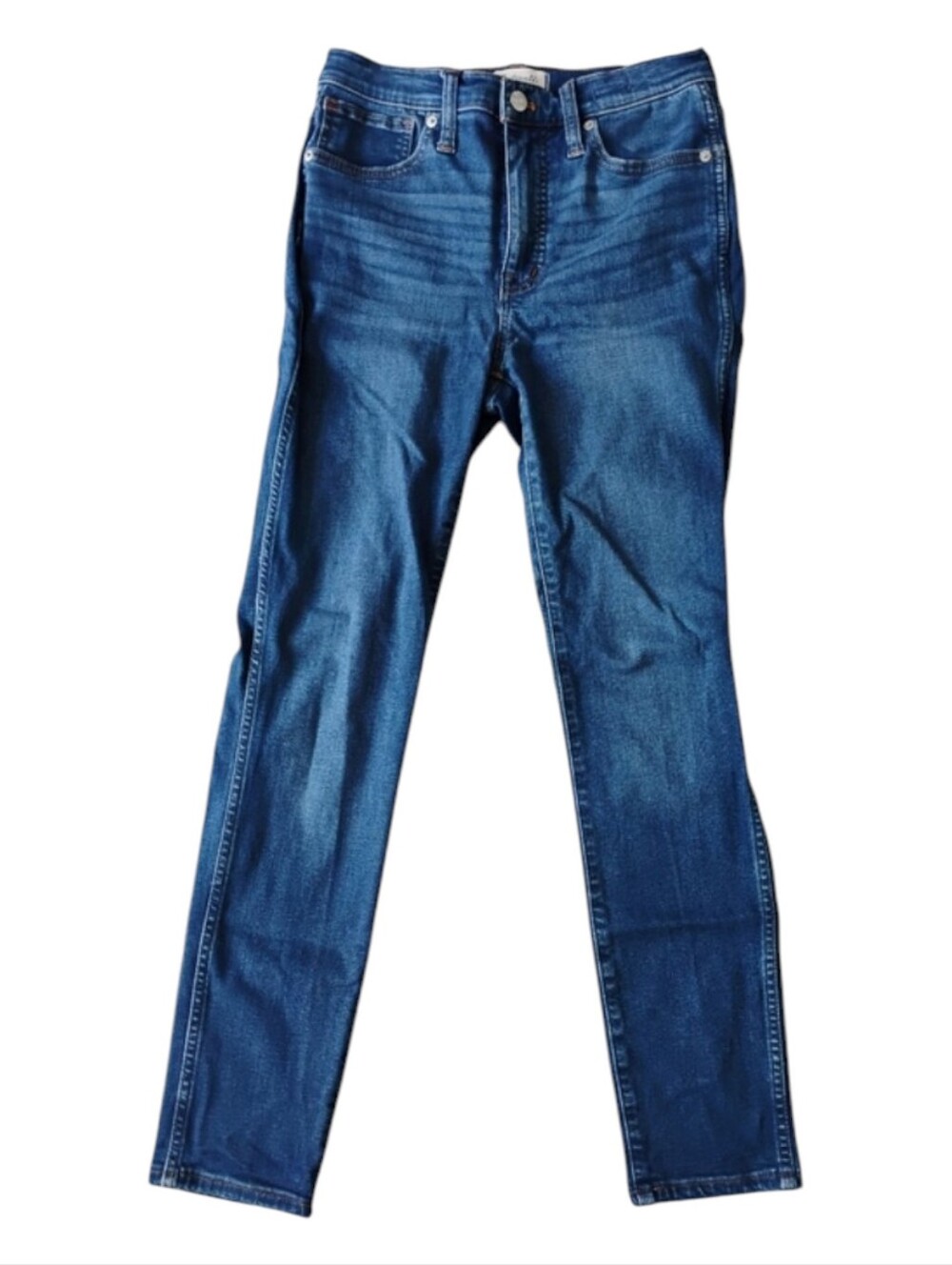 Madewell Blue Straight Leg 10" Highrise Jeans with Classic Indigo Tone